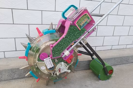 Manual Hand Push Single Row Corn Soybean Peanut Seeder Planter Machine
